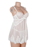 Sexy Lace Mesh U Shape Backless Babydoll Lingerie