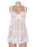 Sexy Lace Mesh U Shape Backless Babydoll Lingerie