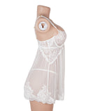 Sexy Lace Mesh U Shape Backless Babydoll Lingerie