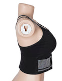Black Sexy Slim Fit Short Camisole With Rhinestone Double Spaghetti Straps