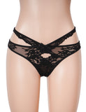Sexy Purple Lace Criss Cross Strap Women Panty