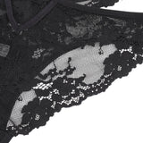 Sexy Purple Lace Criss Cross Strap Women Panty