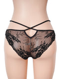 Sexy Purple Lace Criss Cross Strap Women Panty