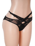 Sexy Purple Lace Criss Cross Strap Women Panty
