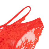 Sexy Purple Lace Criss Cross Strap Women Panty