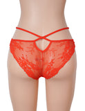 Sexy Purple Lace Criss Cross Strap Women Panty