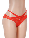 Sexy Purple Lace Criss Cross Strap Women Panty