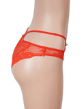 Sexy Purple Lace Criss Cross Strap Women Panty