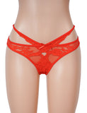 Sexy Purple Lace Criss Cross Strap Women Panty