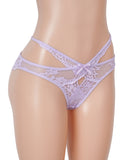 Sexy Purple Lace Criss Cross Strap Women Panty