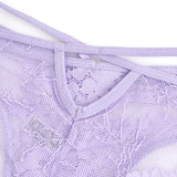 Sexy Purple Lace Criss Cross Strap Women Panty