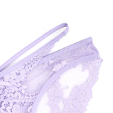 Sexy Purple Lace Criss Cross Strap Women Panty