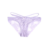 Sexy Purple Lace Criss Cross Strap Women Panty
