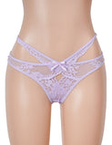 Sexy Purple Lace Criss Cross Strap Women Panty