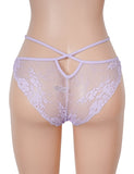 Sexy Purple Lace Criss Cross Strap Women Panty
