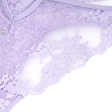 Sexy Purple Lace Criss Cross Strap Women Panty