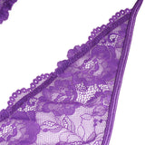 Lace Sexy V Neck Halter Backless Open Crotch Teddy Lingerie
