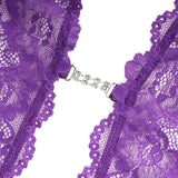 Lace Sexy V Neck Halter Backless Open Crotch Teddy Lingerie