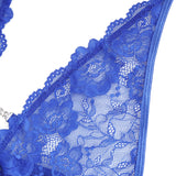 Lace Sexy V Neck Halter Backless Open Crotch Teddy Lingerie
