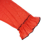 Women Sexy Red Short Robe and Lingerie Slip Dress Two Pieces Set