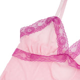 Sexy V-Neck Lace Mesh Women Lingerie Nightdress