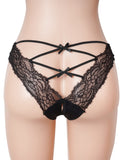 Low Rise Crotchless Criss Cross Tie Women Panty