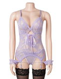 Sexy Mesh Lace Up Garter Lingerie