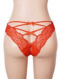 Low Rise Crotchless Criss Cross Tie Women Panty