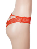 Low Rise Crotchless Criss Cross Tie Women Panty