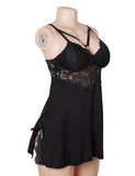 Sexy Modal Lace Slit Nightdress