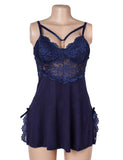Sexy Modal Lace Slit Nightdress