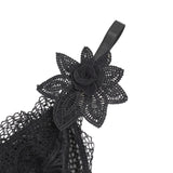 V Neck Lace Stitching Strap with Flower Babydoll