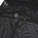 V Neck Lace Stitching Strap with Flower Babydoll