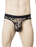 Black Lace See Through Elastic Band Men Jock Underwear