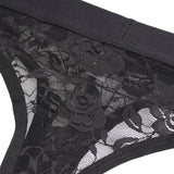 Black Lace See Through Elastic Band Men Jock Underwear
