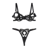 Sexy Egypt Bow Embroidered Bra Set