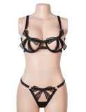 Sexy Egypt Bow Embroidered Bra Set