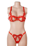 Sexy Egypt Bow Embroidered Bra Set
