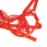 Sexy Egypt Bow Embroidered Bra Set