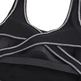 Sexy Crop Camisole With Rhinestone Crisscross Back Straps