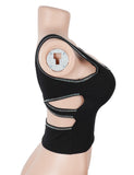Sexy Crop Camisole With Rhinestone Crisscross Back Straps