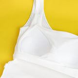 Sexy Crop Camisole With Rhinestone Crisscross Back Straps