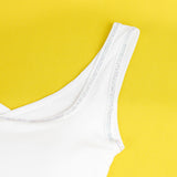 Sexy Crop Camisole With Rhinestone Crisscross Back Straps