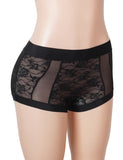 Sexy Lace Mesh High Waist Women Boxer Briefs