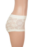 Sexy Lace Mesh High Waist Women Boxer Briefs
