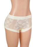 Sexy Lace Mesh High Waist Women Boxer Briefs