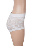 Sexy Lace Mesh High Waist Women Boxer Briefs