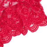 Sexy Lace Mesh Halter Neck Deep V Crotchless Bodysuit