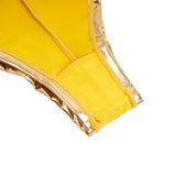 Sexy Women Gold Foil Faux Leather Brief