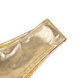 Sexy Women Gold Foil Faux Leather Brief